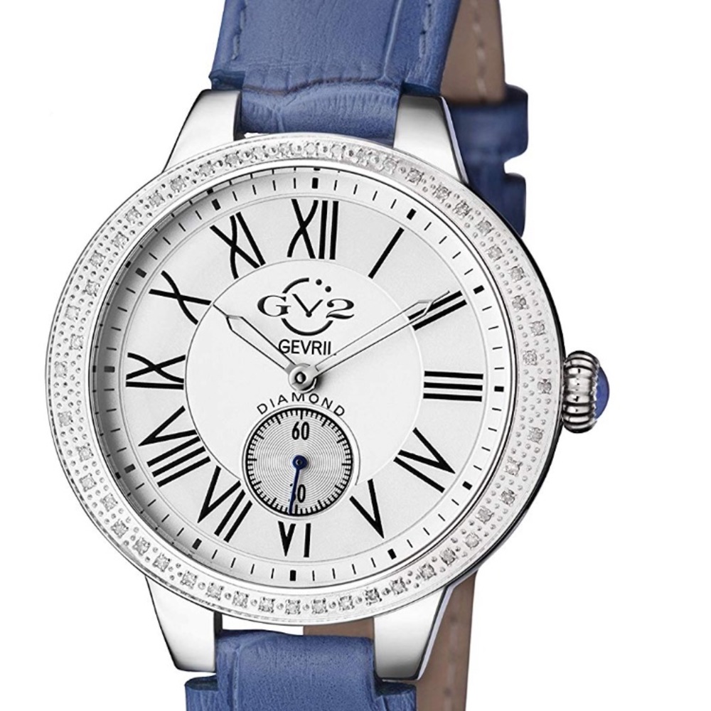 GV2 by GEVRIL Women's Diamond Blue Watch